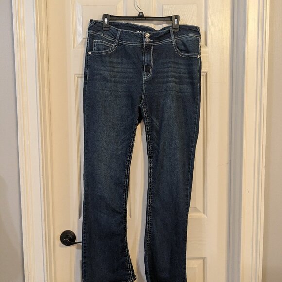 Wallflower Luscious Curvy Fit Boot Cut Jeans | Size 17 Junior | Insta Stretch De - Picture 1 of 5